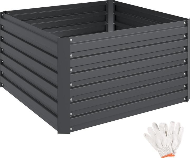 tectake Hochbeet Blomma, 540l, verzinkt, 100x100x56cm