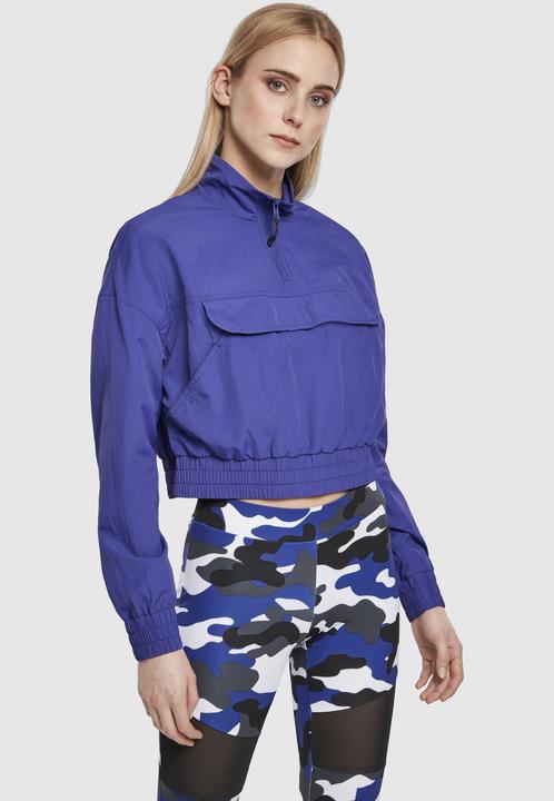 Actual product image Urban Classics Ladies Cropped Crinkle Nylon Pull Over Jacket (XS)