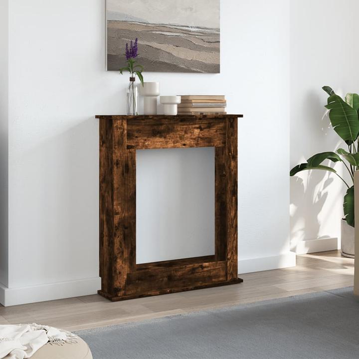Actual product image VidaXL Fireplace surround Fireplace console Decorative fireplace Fireplace mantelpiece Smoked oak
