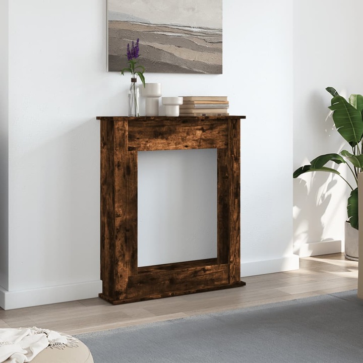 Image du produit VidaXL Encadrement de cheminée Console de cheminée Décor Cheminée Cimaise Chêne fumé