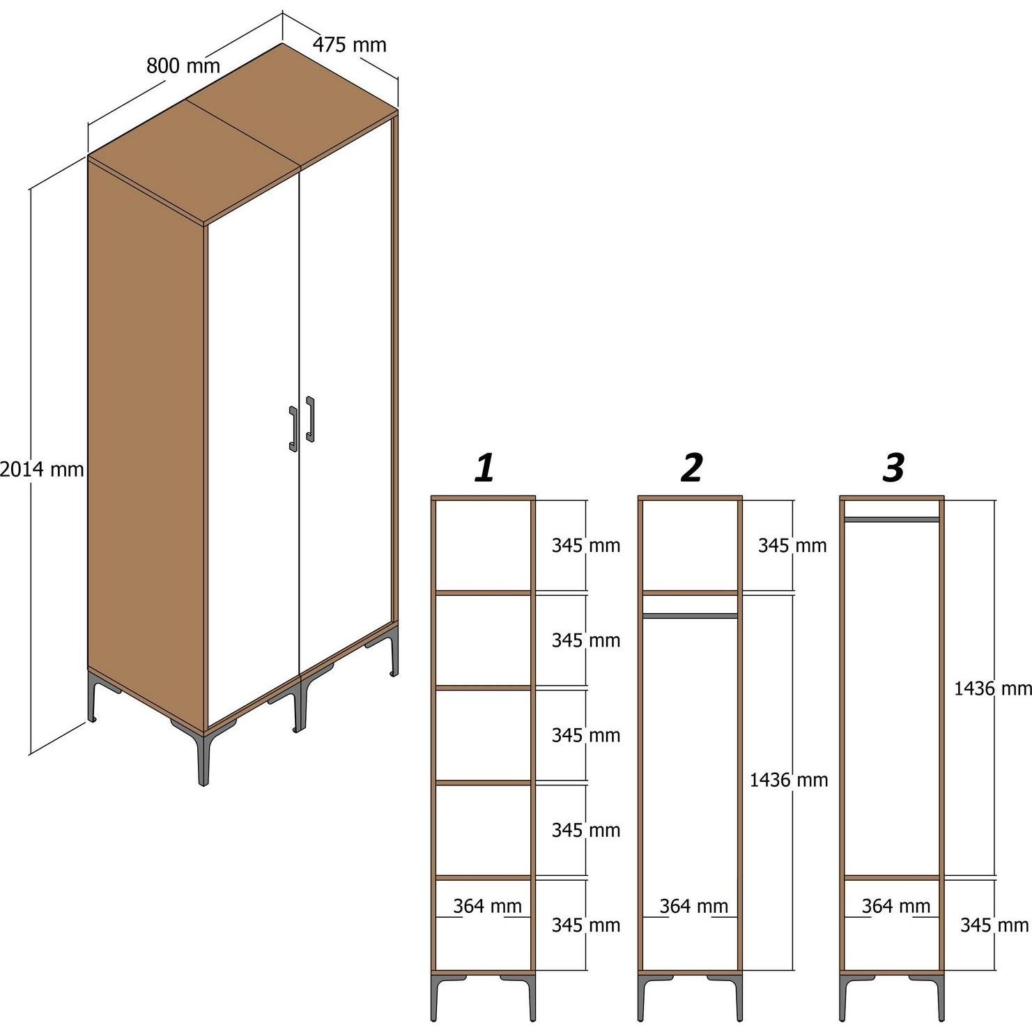Thumbnail - Hanah Home, Kleiderschrank, Kumsal