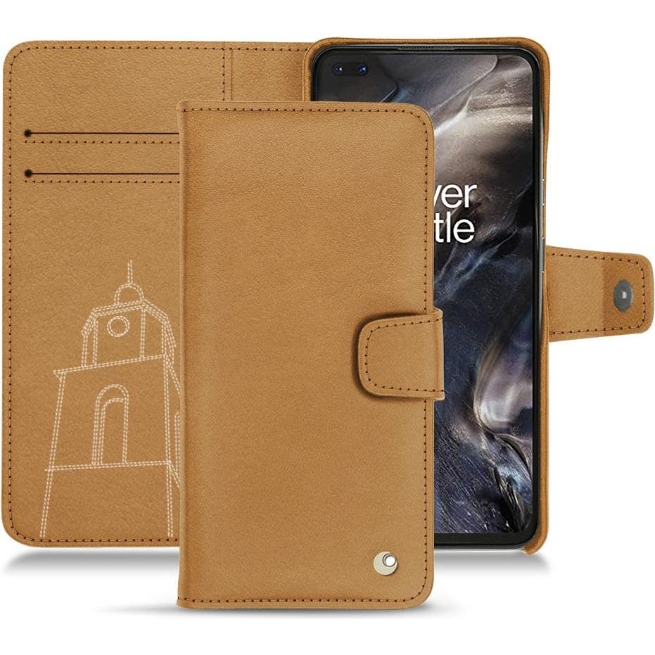 Noreve Lederschutzhülle Wallet (OnePlus Nord), Smartphone Hülle, Braun