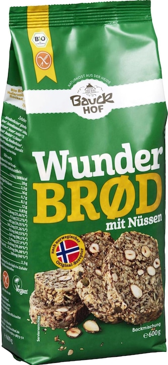 Produktbild Bauckhof Backmischung Wunderbrød mit Nüssen Bio (600 g)