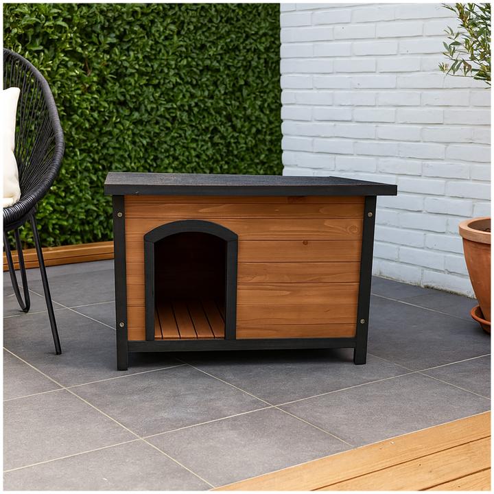 Image du produit HTI-Living Robuste Hundehütte mit Flachdach Witterungsbeständig und Komfortabel (Niche pour chien)