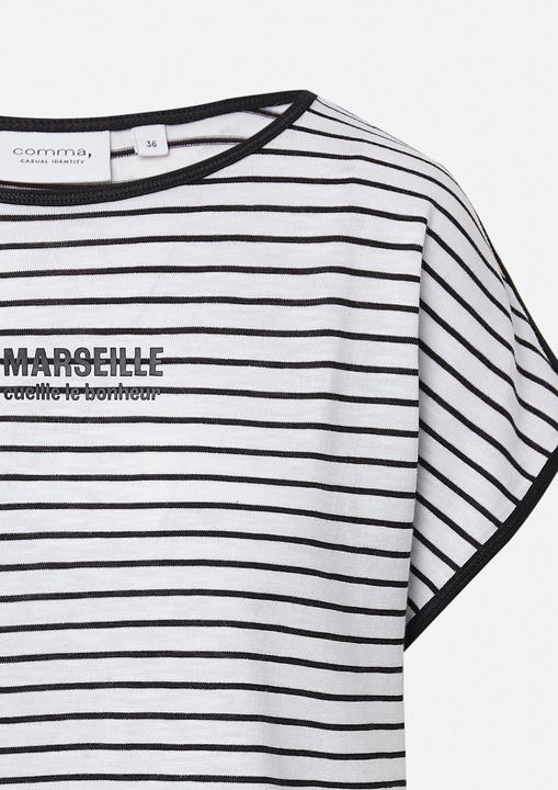 Produktbild Comma T-Shirt Gestreiftes T-Shirt aus Baumwollmix (44)