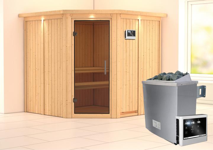 Actual product image Karibu Jarin with roof wreath (9 KW external control)