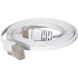 Thumbnail - Tecline Patchkabel Cat.6 U/UTP, ungeschirmt, flach, weiss, 3.0m superflaches Patchkabel z.B. für die Verlegu (UTP, CAT6,...