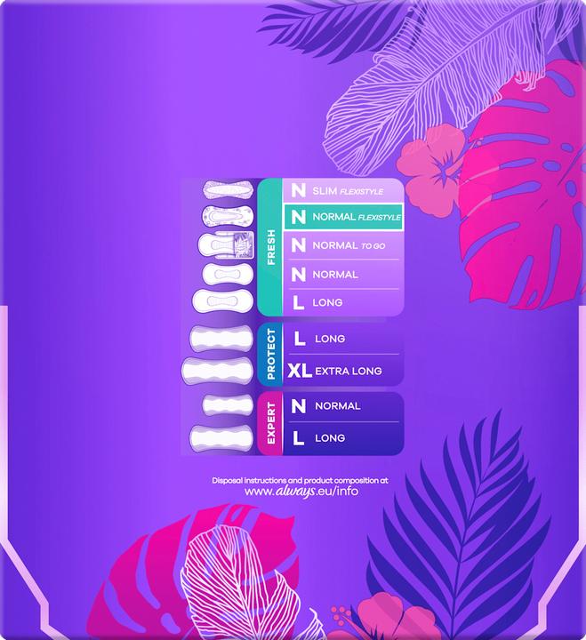 Image du produit Always protège-slip Flexistyle Normal Fresh BigPack (54x)