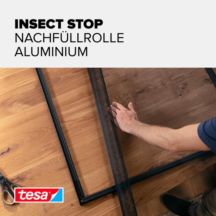 Actual product image tesa Insect screen Alu COMFORT replacement roll, for windows, without drilling (100 x 120 cm)
