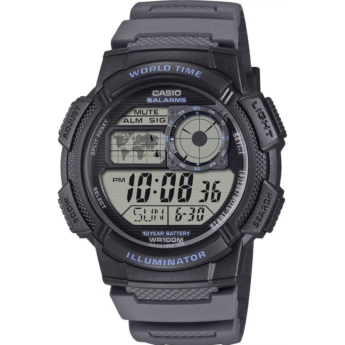 Casio, Armbanduhr, AE-1000W-8AVEF, Schwarz, Grau, (Digitaluhr, 48.20 mm)