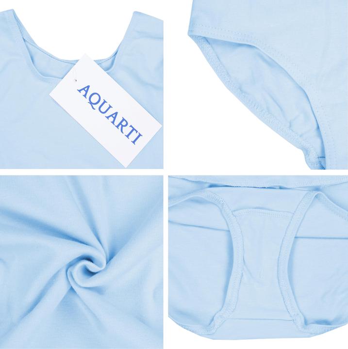 Produktbild Aquarti Mädchen Kurzarm Ballettanzug Einfarbig (158)