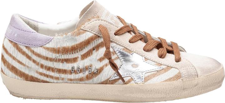 Image du produit Golden Goose super star sneakers in suede and ponyskin zebra print (38)