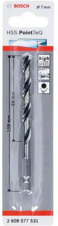 Actual product image Bosch Professional Zubehör HSS PointTeQ hexagonal drill 7.0 mm (7 mm)