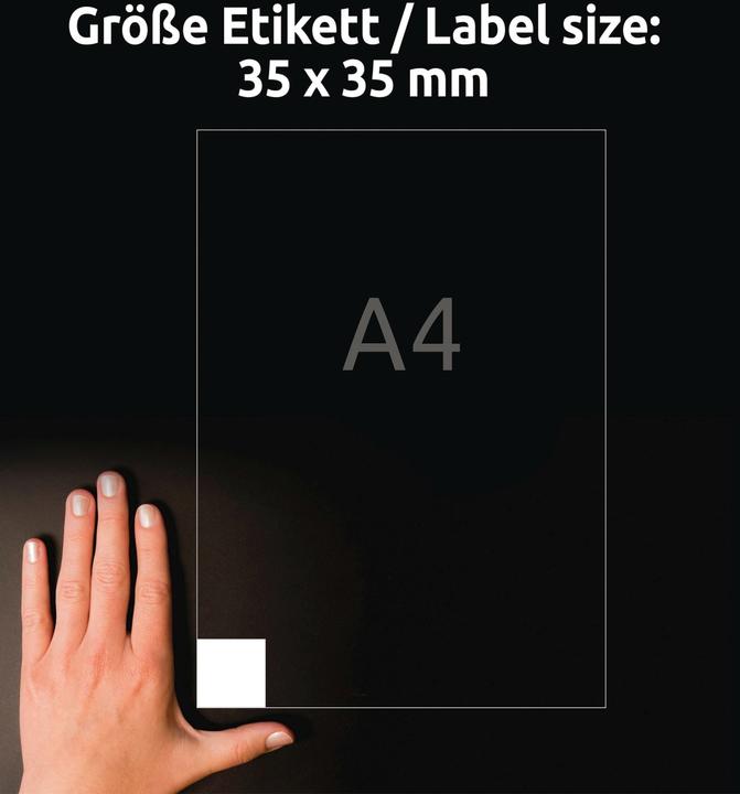 Actual product image Avery Square labels, removable