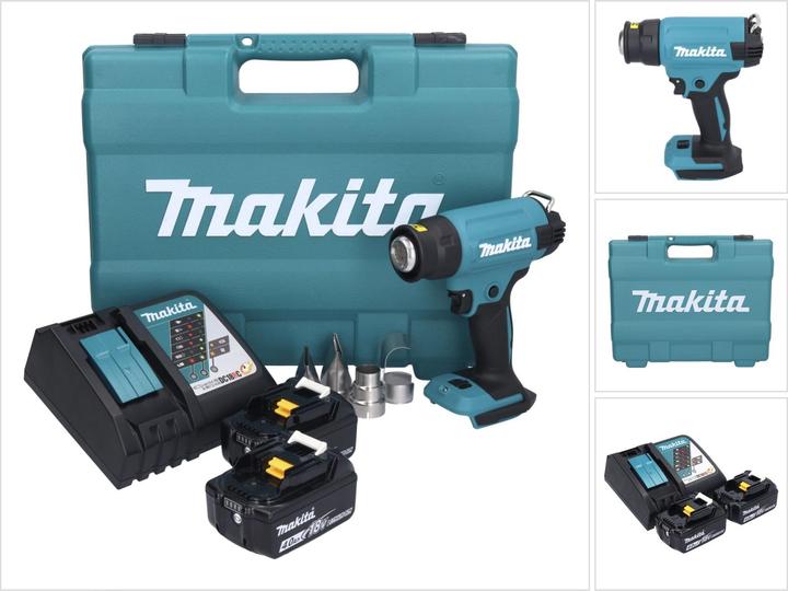 Actual product image Makita DHG 181 RMK Battery Hot Air Blower 18 V 150 - 550Â°C + 2x Battery 4,0 Ah + Charger + Case
