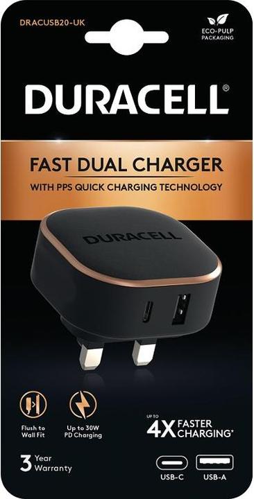 Immagine prodotto Duracell Caricabatterie per dispositivi mobili nero (30 W)
