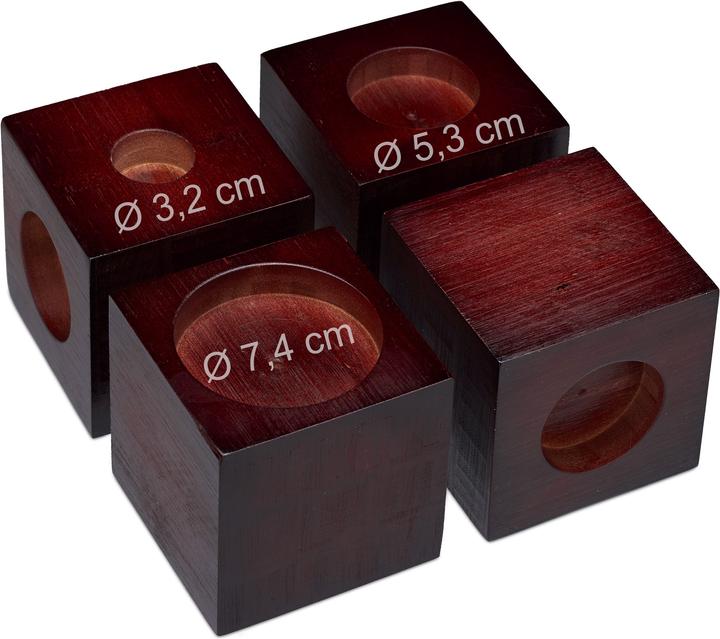 Immagine prodotto Relaxdays Rialzo in Bambù per Mobili, Set da 4
