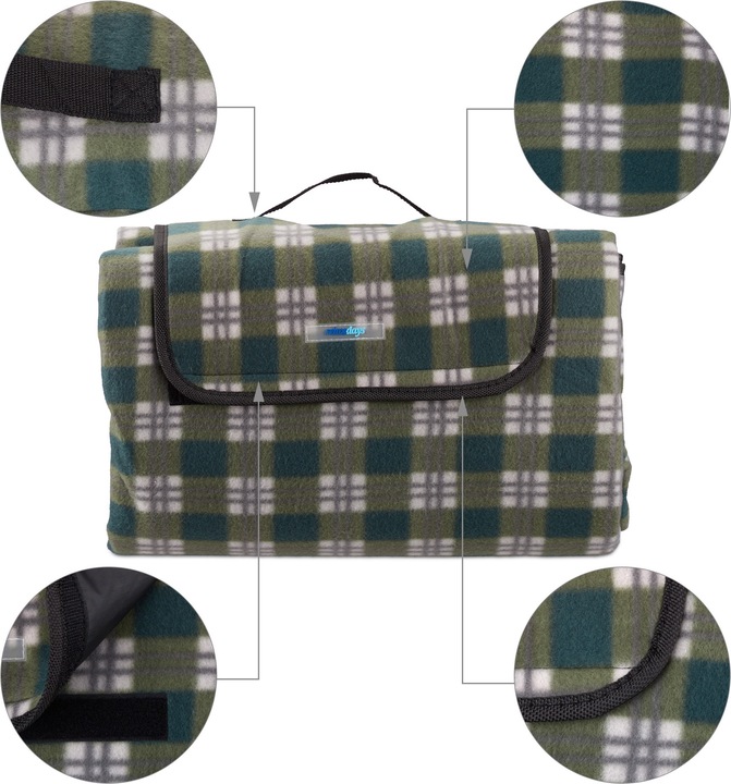 Immagine prodotto Relaxdays Coperta da picnic quadretti