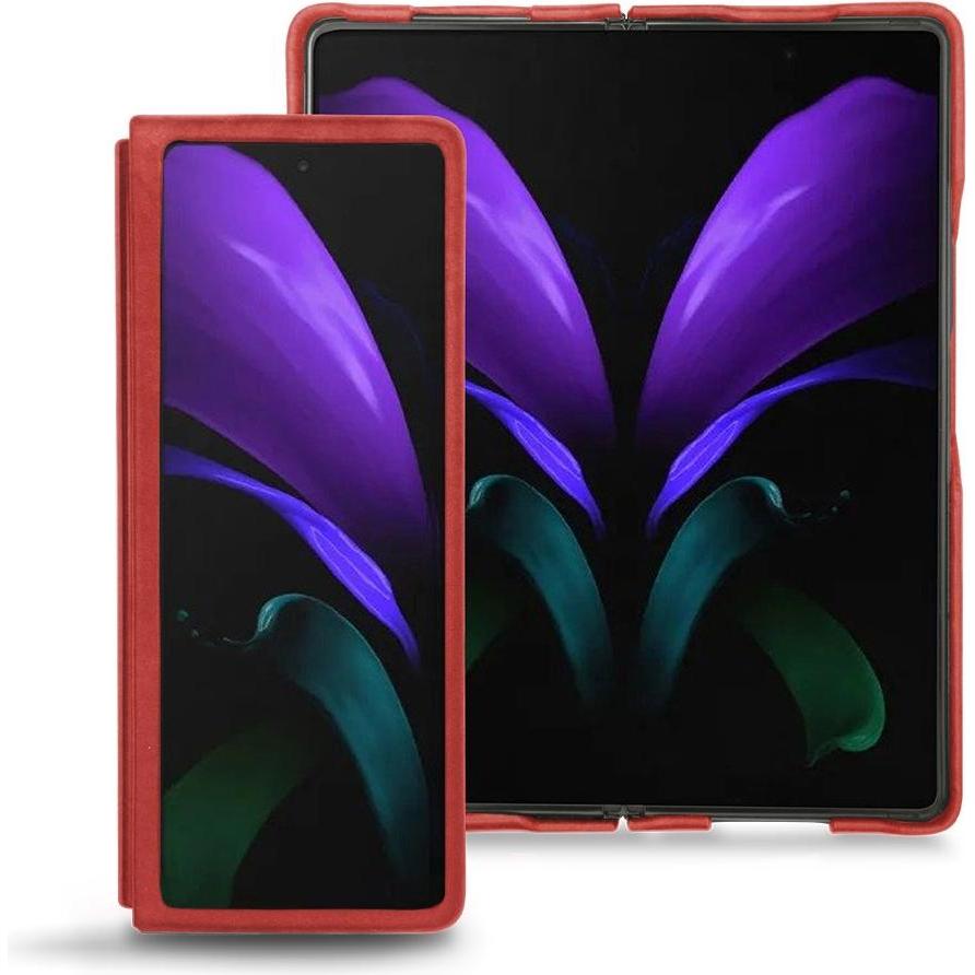 Noreve Lederschutzhülle (Samsung Galaxy Z Fold2), Smartphone Hülle, Rot