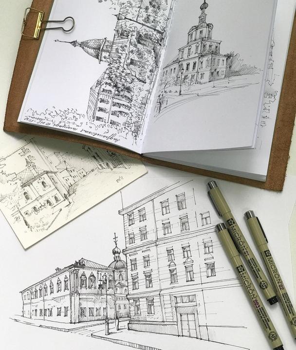 Actual product image Sakura Fibre pen Pigma Micron (Black, 3 x)