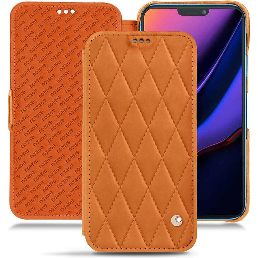 Noreve Lederschutzhülle horizontal (Apple iPhone 11), Smartphone Hülle, Orange
