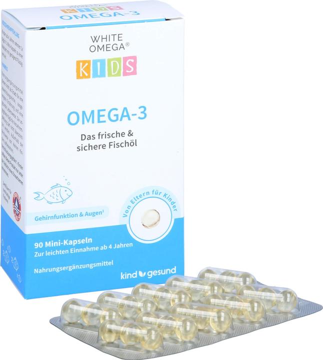 Actual product image White Omega Kids Fish Oil Capsules Caps (90 pcs., Capsules)