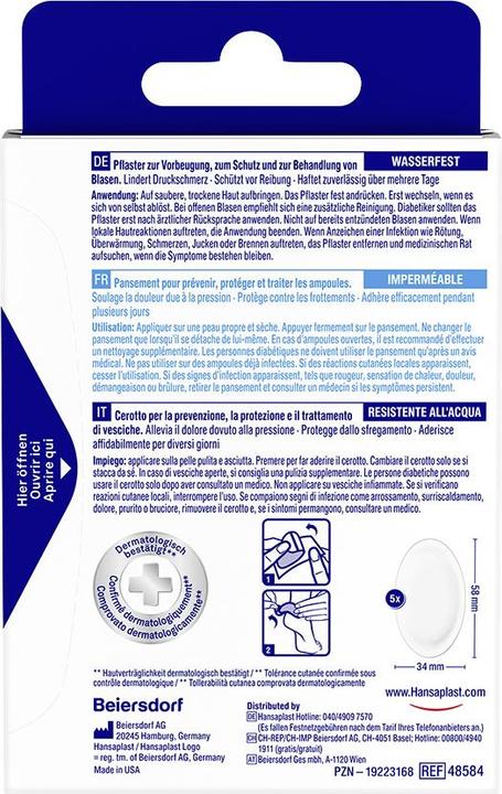 Produktbild Hansaplast Blasen-Pflaster gross DUO
