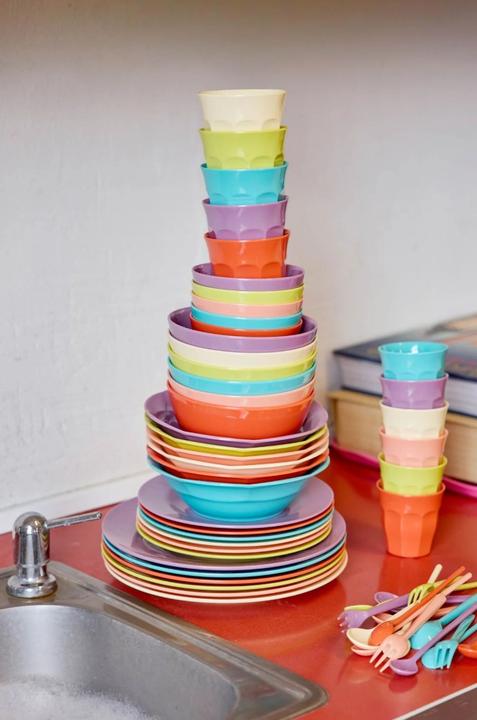 Image du produit Rice - Melamine Round Dinner Plates - Glory Days Colors - 6 Pack (6x)