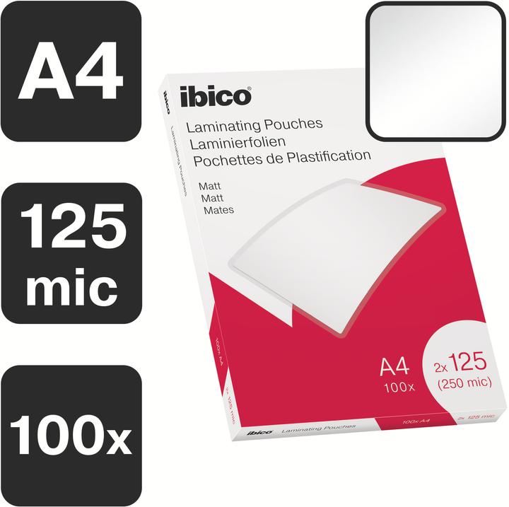 Produktbild Ibico Laminiertasche (A4, 100 Stück, 125 µm)