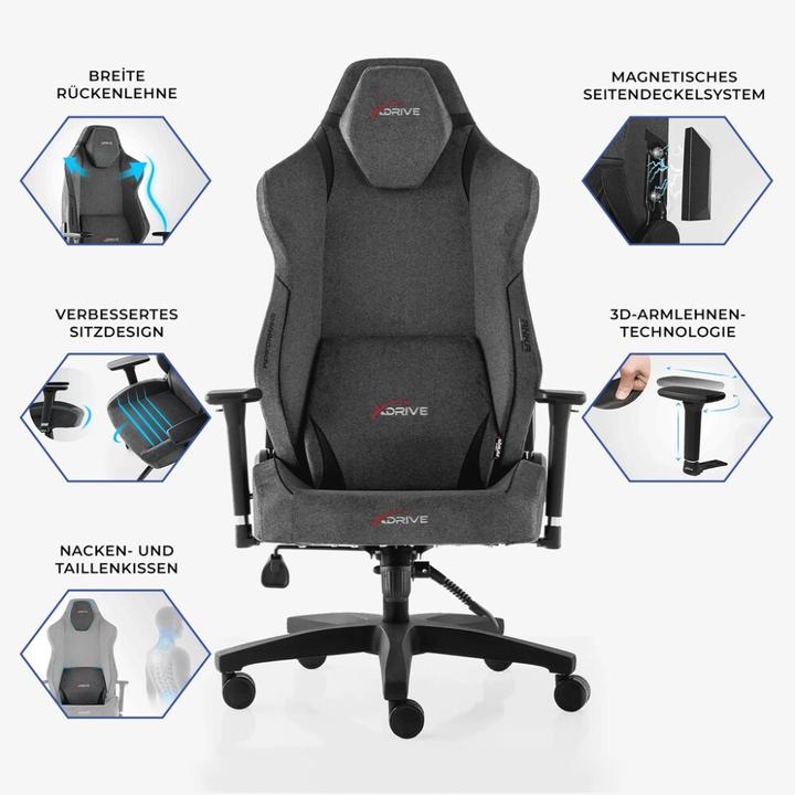 Actual product image xDrive Gaming Stuhl für Profis, Ergonomischer Bürostuhl, 150 KG Tragfähigkeit