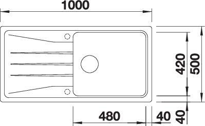 Image du produit Blanco Sona XL 6 S (Éviers à poser, 100 cm, 50 cm)