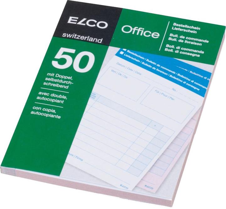 Image du produit Elco Bloc autocopiant bon de livraison/remise de commande A6 4 langues 50feuilles (50 x)