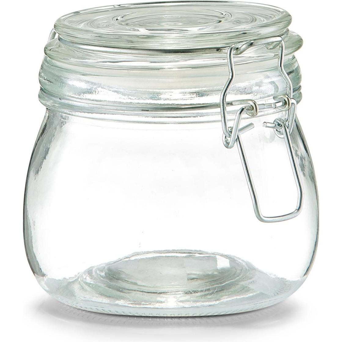 Zeller Present Vorratsglas mit Bügelverschluss, Vorratsbehälter, Transparent