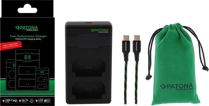 Actual product image Patona Premium Twin Charger. Fuji NP-W235 (Camera battery charger)