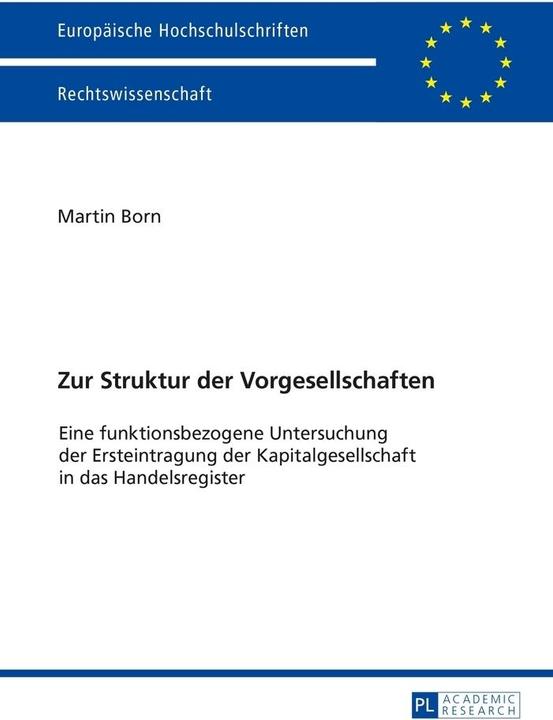 Produktbild Zur Struktur der Vorgesellschaften (Deutsch, Martin Born, 2015)
