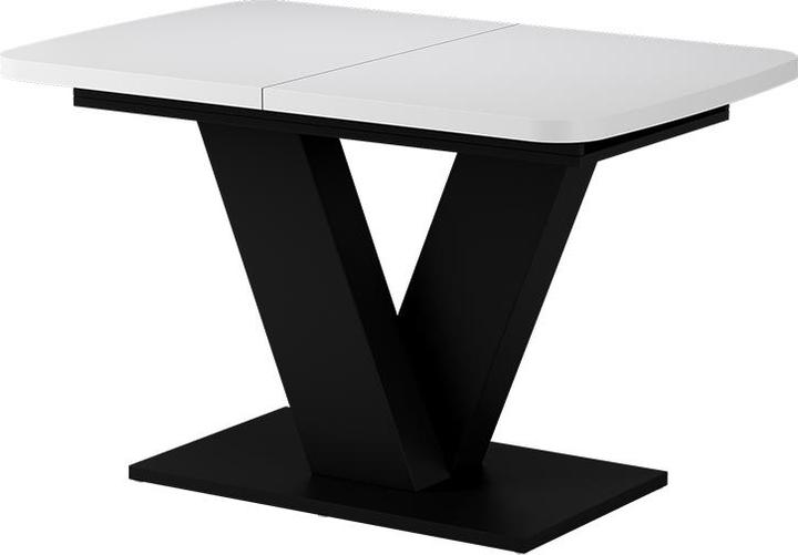 Actual product image Vicco Dining table Fenaro, White/black/Black, 120 x 80 cm extendable (120 x 80 x 77.40 cm)