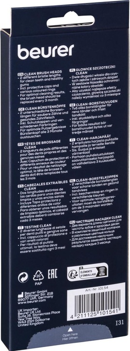 Produktbild Beurer TB 30/50 Bürstenköpfe Clean 8 Stk. (8 x)