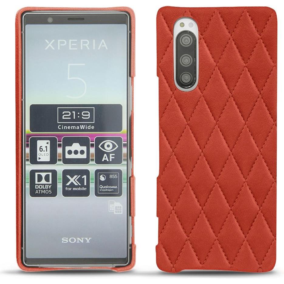 Noreve Lederschutzhülle (Sony Xperia 5), Smartphone Hülle, Orange
