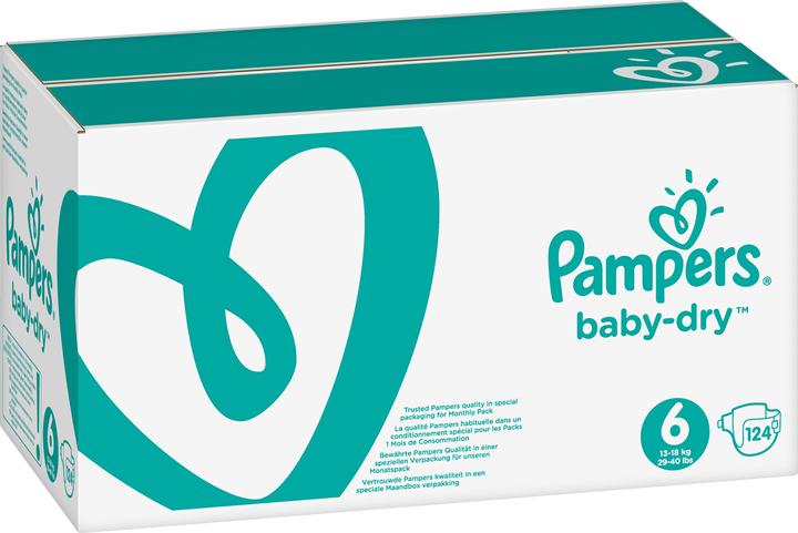 Productafbeelding Pampers Baby-Dry (Gr. 6, Maandelijks pakket, 124 Stuk)