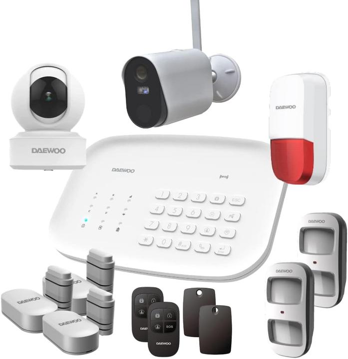 Actual product image Daewoo WiFi Alarm System with Indoor and Outdoor Camera, Pet-Friendly Motion Detection