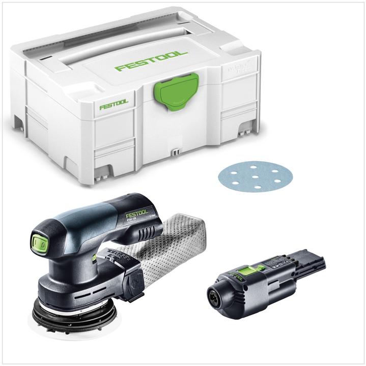 Produktbild Festool ETSC 125 Akku Exzenterschleifer 18V 125mm brushless + 1x ACA 220-240/18V Ergo Netzadapter + (Exzenterschleifer)
