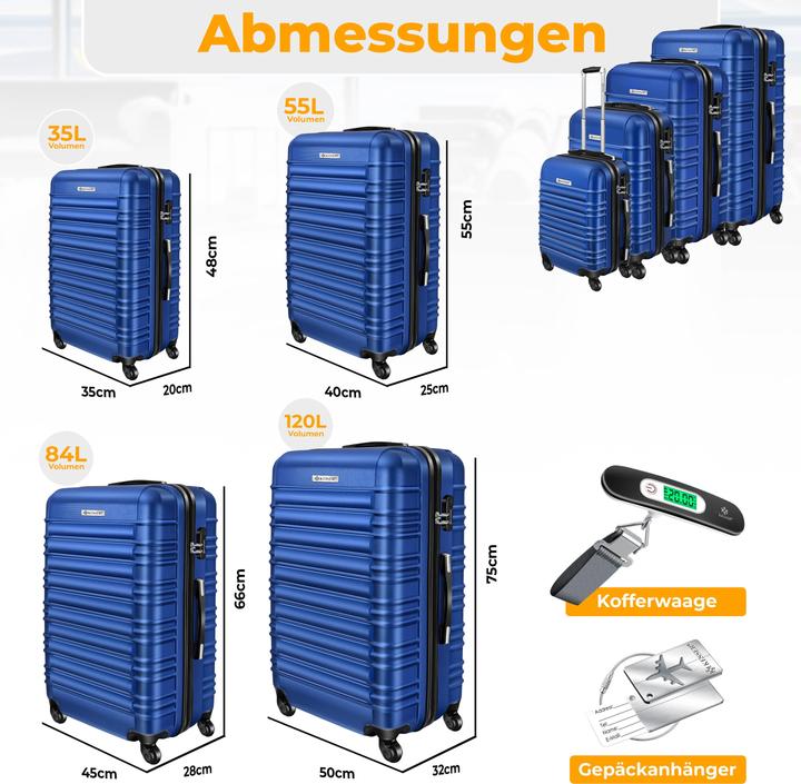 Image du produit Kesser 4-teiliges Hartschalenkofferset (25 l)