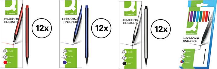 Actual product image Q-Connect Fineliner Triangular (Blue, 12 x)