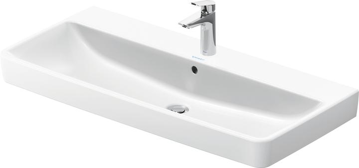 Duravit No.1 Waschtisch, 1 Hahnloch, mit Überlauf, 1000x460mm, Unterseite glasiert (460 mm, 1000 mm)