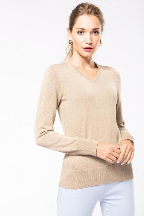 Produktbild Kariban Pullover mit V-Ausschnitt Damen (S)