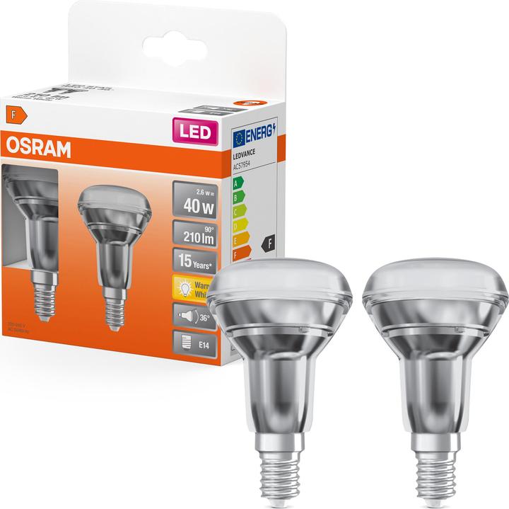 Image du produit Osram Lampes à réflecteur (E14, 2.60 W, 210 lm, 2 x, F)