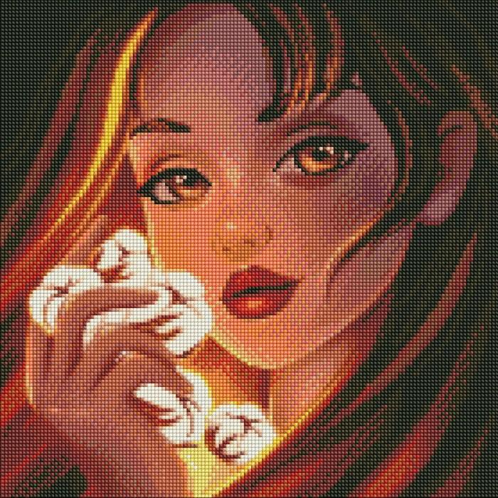 Ideyka Diamond Painting - Magische Baumwolle mit Rahmen 40 x 40 cm