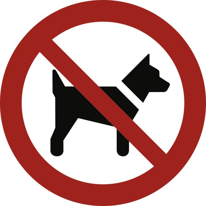 Produktbild Moravia Verbotszeichen Mitführen von Hunden verboten Aluminium, Ø 315 mm