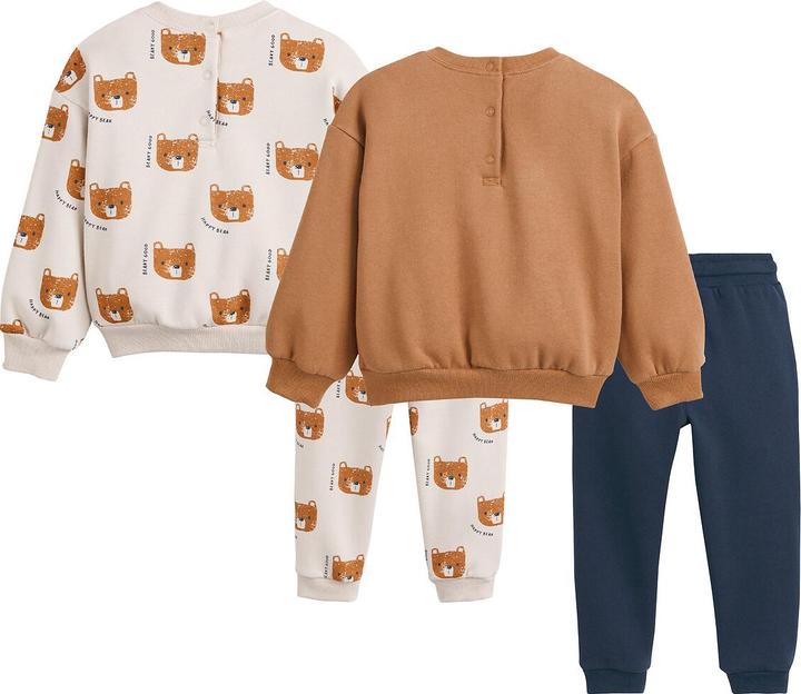 Produktbild La Redoute Collections 2er-Pack 2-teilige Sets aus Sweatware mit Bär