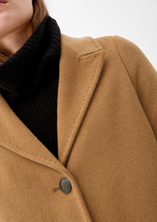 Actual product image s.Oliver Wool Blend Coat with Lapel Collar